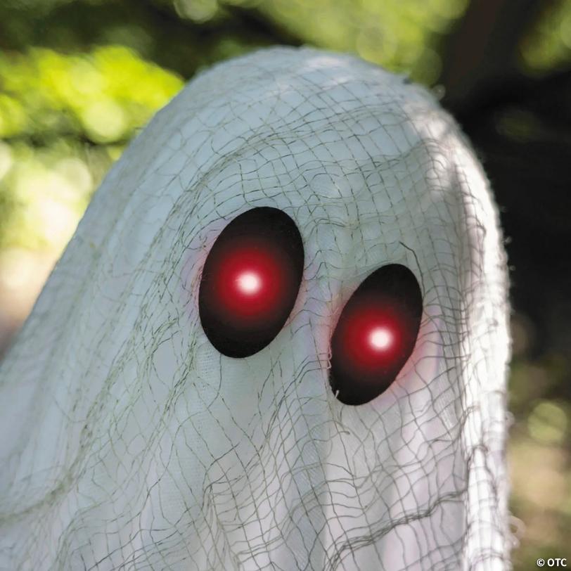 5 Ft. 1/4" Light-Up Life-Size Ghost on a Swing Halloween Decoration