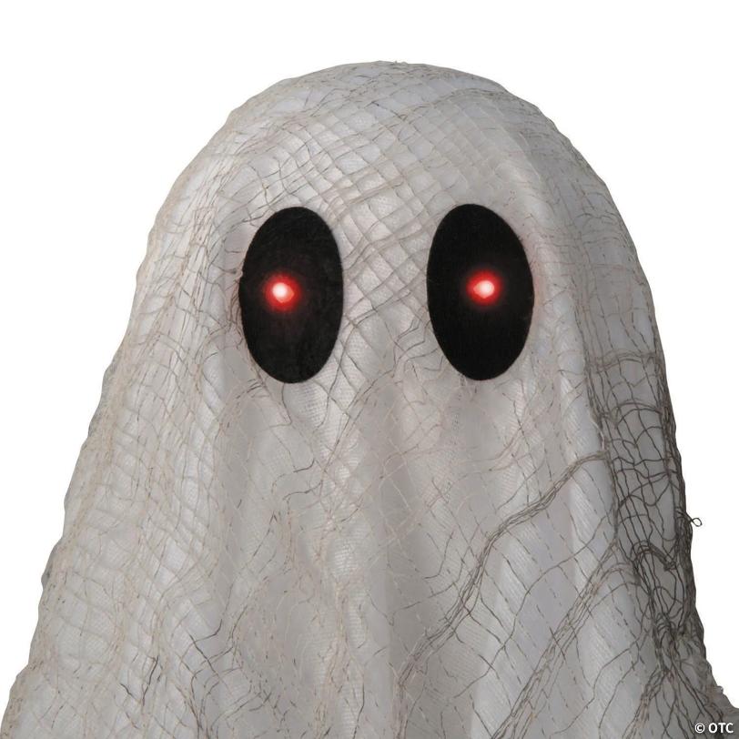 5 Ft. 1/4" Light-Up Life-Size Ghost on a Swing Halloween Decoration