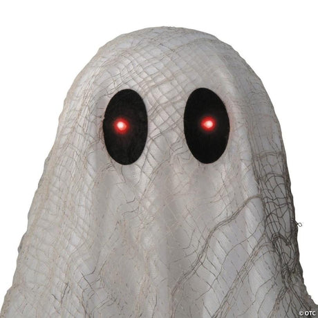 Light-Up Life-Size Ghost on a Swing Halloween Decoration with Glowing Eyes - Approximately 5 Ft in size