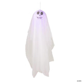 5 Ft. 4 3/4" Hanging Light-Up White Smiling Ghost Halloween Decoration