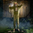 5 Ft. 4" Standing Animated Green Skeleton Reaper Halloween Decoration