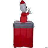 5 Ft. 6" Airblown® Inflatable Light-Up The Nightmare Before Christmas™ Animated Jack Skellington in Chimney Decoration