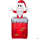 5 Ft. 6" Airblown® Inflatable Light-Up The Nightmare Before Christmas™ Animated Jack Skellington in Chimney Decoration