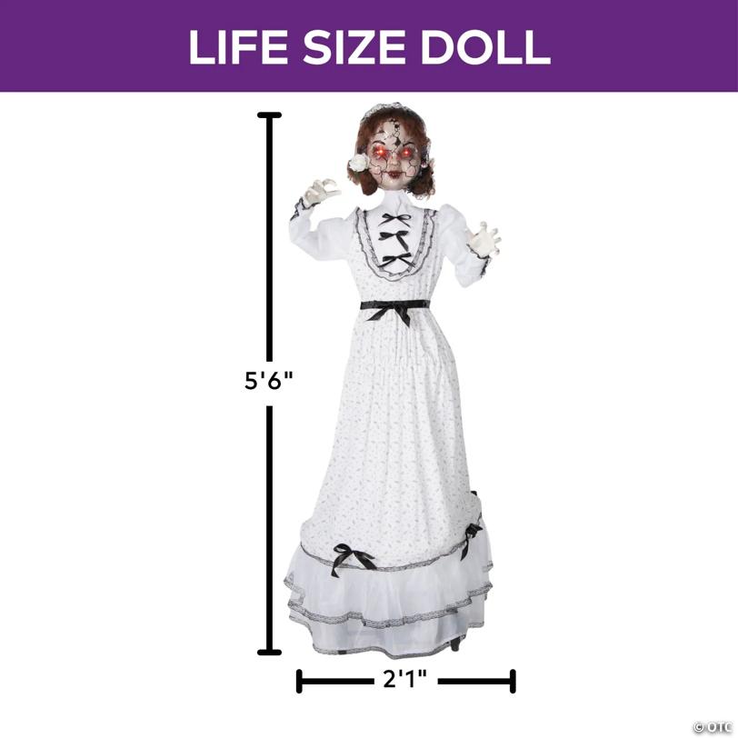 5 Ft. 6" Animated Rolling Wind-Up Doll Halloween Decoration