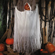 5 Ft. 6" Hanging Animated White Robe Pumpkin Man Halloween Decoration
