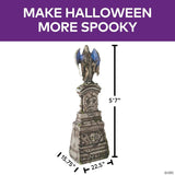 5 Ft. 7" Tombstone with Light-Up Angel & Skulls Halloween Decoration