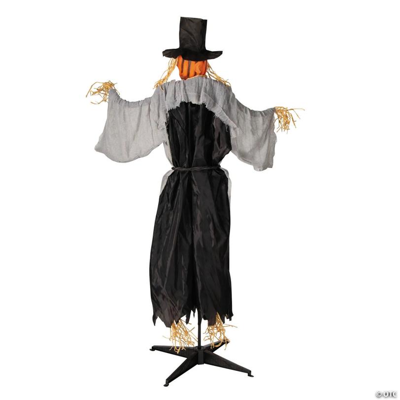 5 Ft. 8" Animated Head Turning Pumpkin Scarecrow Halloween Decoration