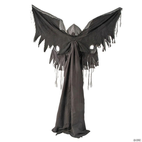 5 ft 8 in Animated Reaper Halloween Decoration with Moving Wings and Hooded Robe
