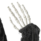 5 Ft. Animated Eyes Hanging Skeleton Reaper with Black Robe Halloween Decoration