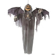 5 Ft. Animated Hanging Jack-O'-Lantern Skeleton Scarecrow with Wings Halloween Decoration