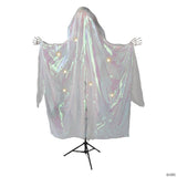 5 Ft. Animated Standing Skeleton with Iridescent Shroud Halloween Decoration
