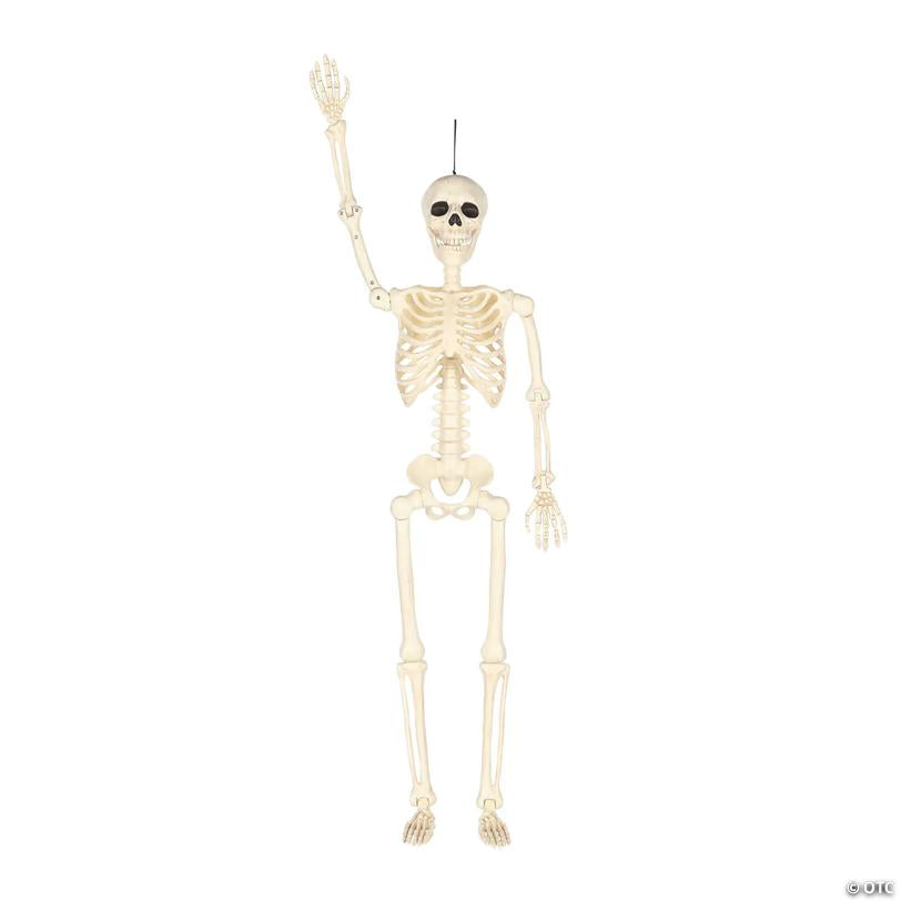 5 Ft. Hanging Multi Pose-N-Stay Life-Size Skeleton Halloween Decoration