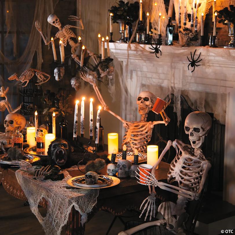 5 Ft. Life-Size Posable Plastic Skeleton Halloween Decoration