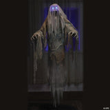 5 Ft. Light-Up Hanging Spooky Ghost Posable Halloween Decoration