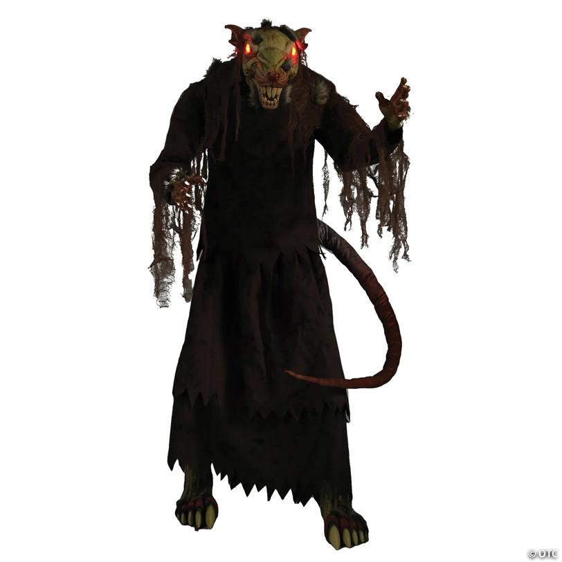 5 Ft. Mangey Rat Animated Prop Standing Halloween Decoration