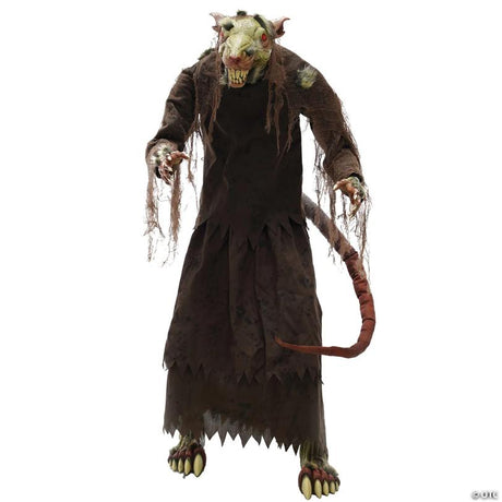 RADYAN Mangey Rat Animated Standing Halloween Prop with Sound and Light Effects shown in a clear product image
