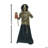 5 Ft. Maniac Mary in a Straitjacket with Doll Halloween Decoration