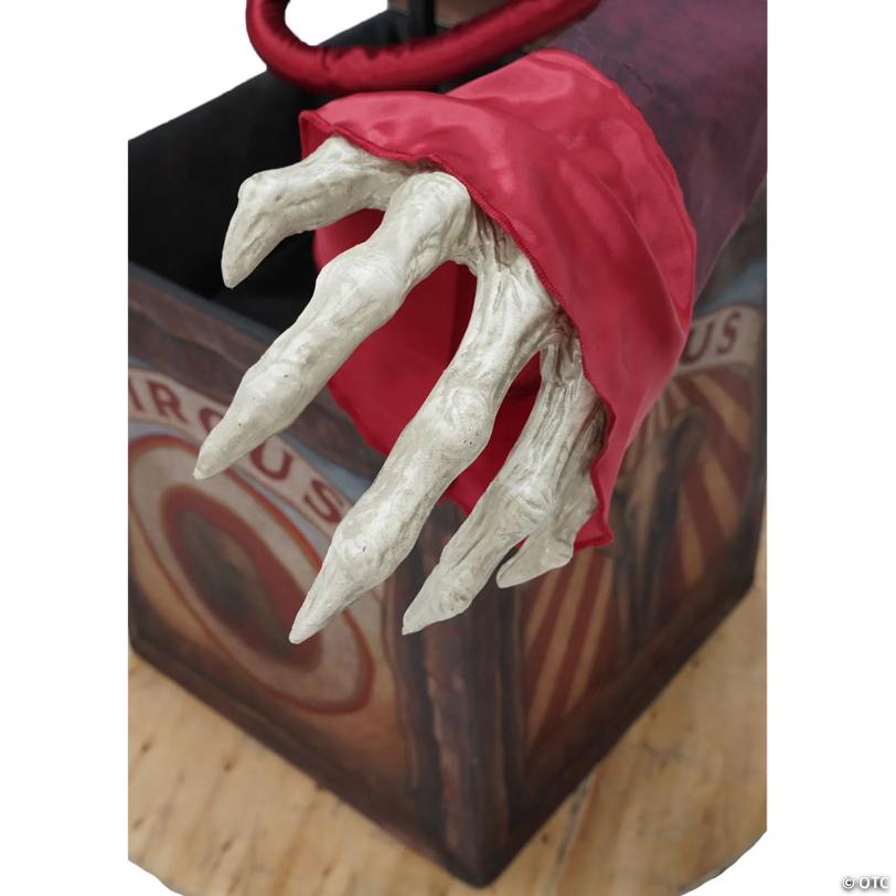 5 Ft. Skeleton Clown Mechanical Jack-in-the-Box Halloween Decoration