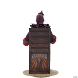 5 Ft. Skeleton Clown Mechanical Jack-in-the-Box Halloween Decoration