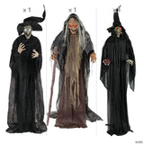 5 Ft. - 7 Ft. 9" Trio of Witches Standing Halloween Decorations Kit - 3 Pc.