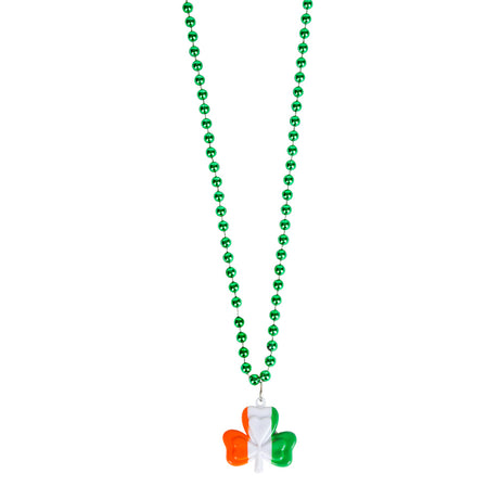 Irish Flag Shamrock Beads Necklace (1 DZ)