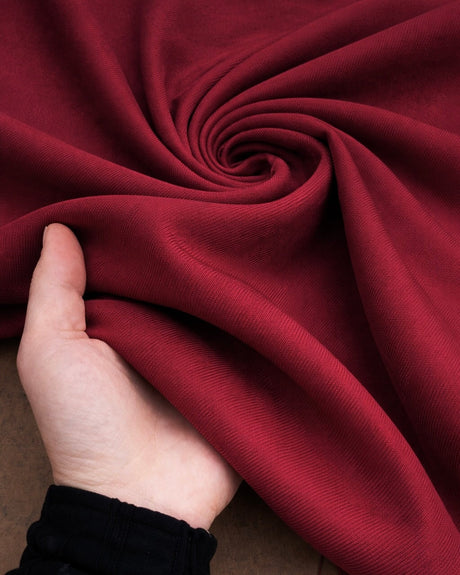 Stretch Denim Look Twill Burgundy