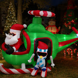 5FT Santa Claus Helicopter Outdoor Christmas Decor