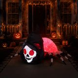 70.9" Inflatable Skeleton Spider Halloween Yard Decor