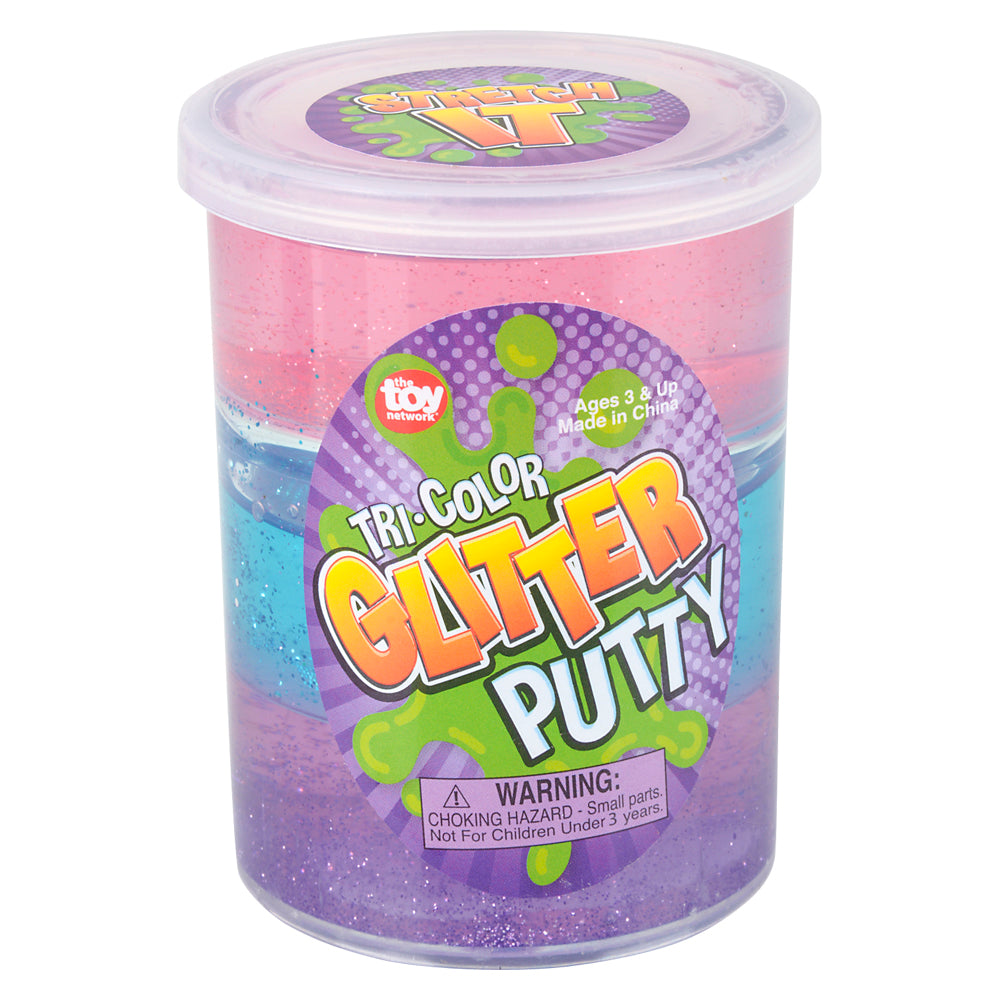Glitter Putty 3" Tri Color (12 PC Display)