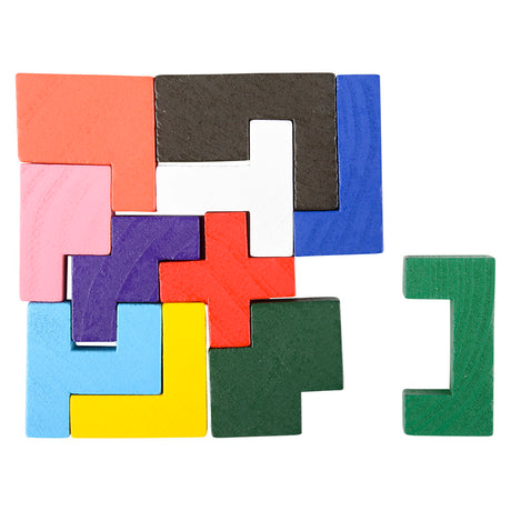 Wooden Tangram Puzzles (24 Pc Display)