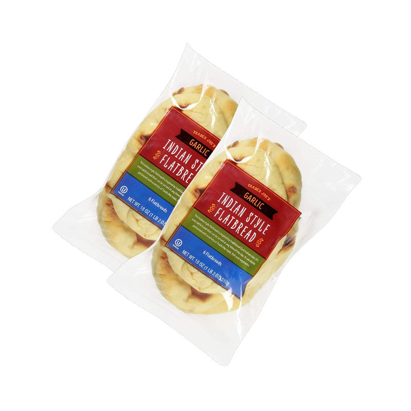 Trader Joe's Garlic Indian Style Flatbread Soft & Flavorful 18 Oz