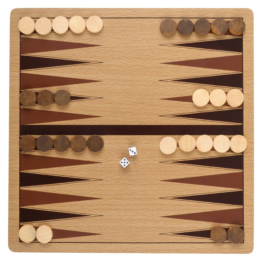Wooden Backgammon 10" (1 Box)