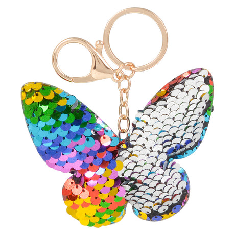 Flip Sequin Butterfly Keychain (12 PC Bag)