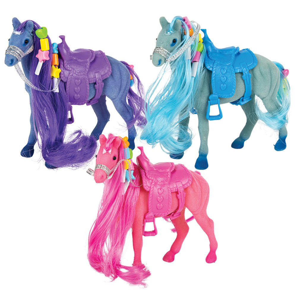 Flocked Pony Assorted (1 DZ)