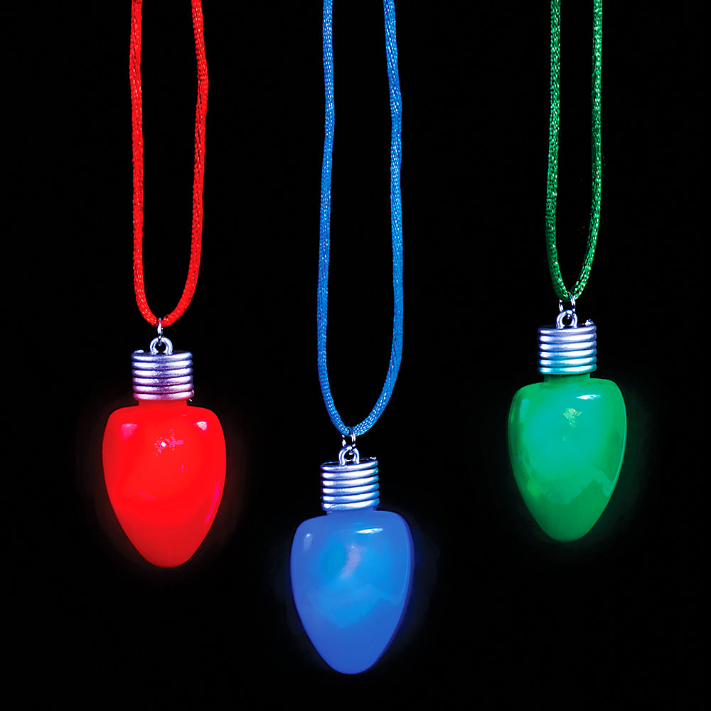 Light-Up Christmas Bulb Necklace (1 DZ)