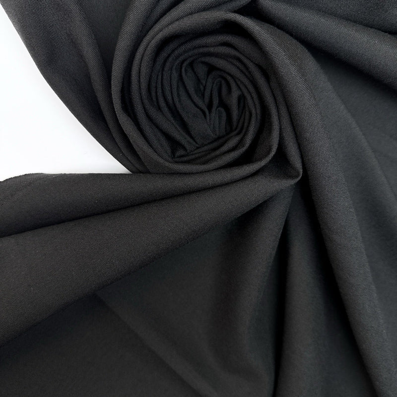 Wool Polyamide Suiting Black
