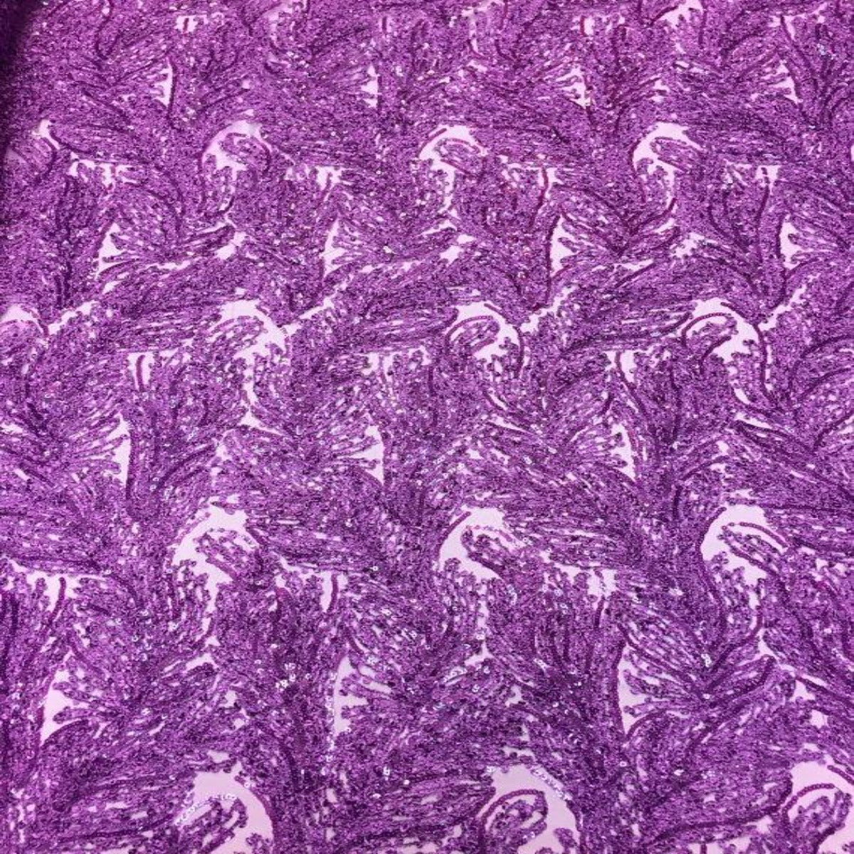 Floral Sequin Lace Fabric 52" Wide Polyester