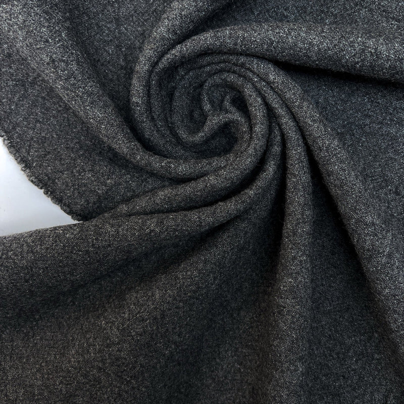 Bonded Gray Tweed Wool Fabric