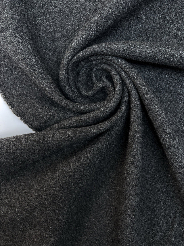 Bonded Gray Tweed Wool Fabric