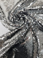 Silver Sequined Polyamide Knit