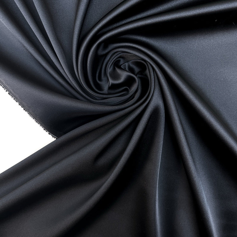 Blue Satin Stretch Fabric