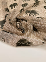 Silk Chiffon Printed Graphic Animal