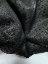 Black Acetate Polyester Faux Fur