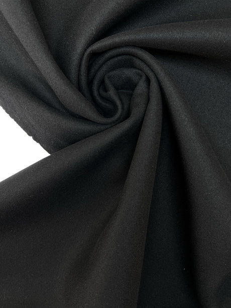 Black Wool Bonded Wool Fabric