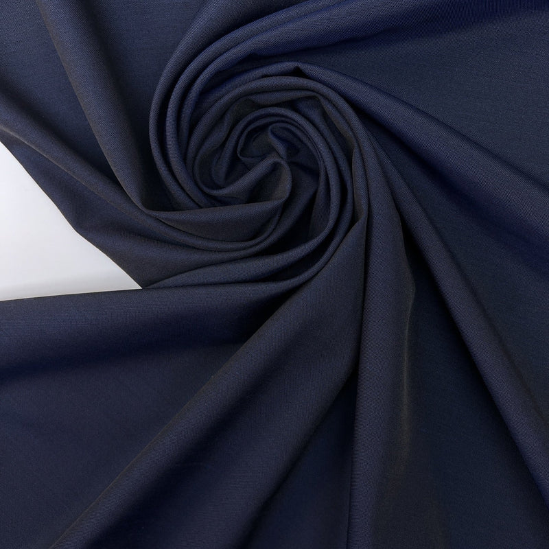 Italian Changeant Wool Polyamide Fabric Blue Black