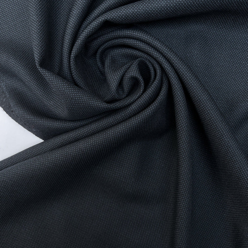 Wool Jacquard Suiting Fabric Blue Black