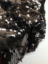 Black Sequins Polyamide Fabric