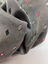 Viscose Jacquard Gray Pink Fabric