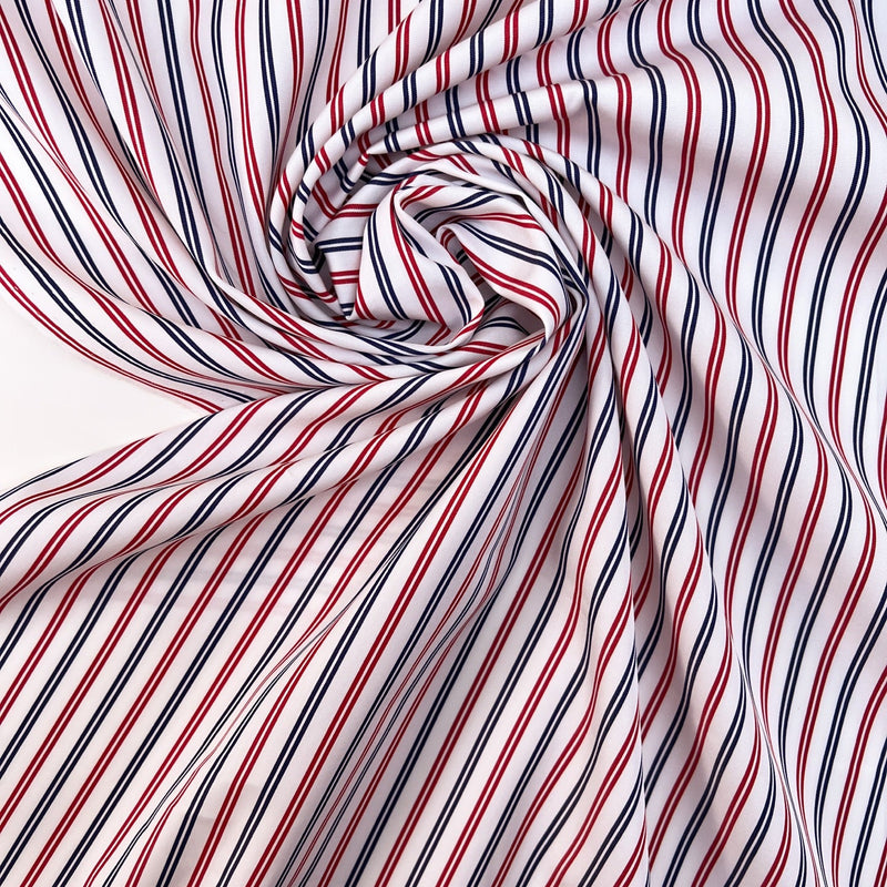 Cotton Poplin Striped Fabric