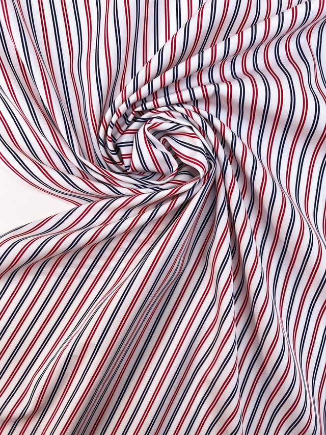 Cotton Poplin Striped Fabric